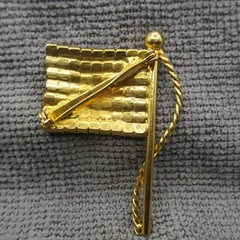 Vintage Honduras Flag Pin Brooch Rhinestone