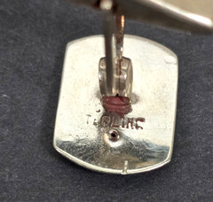 VINTAGE SIAM STERLING SILVER NIELLO TIE BAR & CUFFLINKS SET GODDESS DANCERS 925