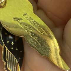 Laurel Burch Vintage Earrings Kuchulu Bird Grey Black French Wires Boho