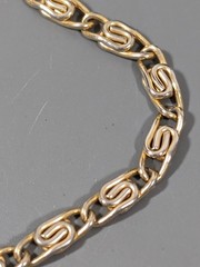 Vintage Gold Tone Snail Byzantine Chain Necklace Classic MCM 18.5 in