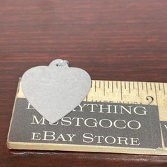 Vtg Unsigned Aluminum Sweetheart Heart Tag Charm or Pendant NO Engraving BLANK