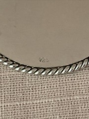 Vintage Sterling Silver 925 Engravable Flat Round Pendant 1 3/4″ Diameter 26g