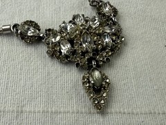 Vintage 1950s or 1960s Signed Hollycraft Rhinestone Necklace choker