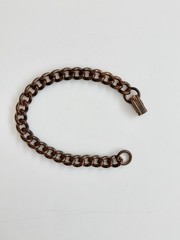 Vintage solid copper rolo chain link bracelet