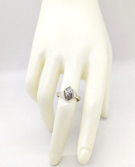 Vintage Elegant RING Silver 925 with Chic Bright Inserts -size: 8US (18mm) | #47