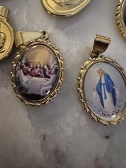 Vintage Religious Pendant Lot Stainless Steel Waterproof Antique