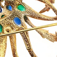 Rare Marcel Boucher Limited Edition Gripoix Cabochon Pave Rhinestone Brooch Pin