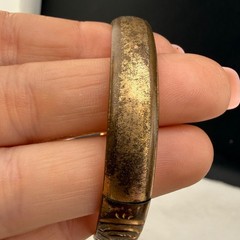 Vintage Victorian Gold Filled Bangle Bracelet Slide 6.5” READ