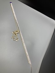 Rhinestone Necklace Crystal Waterfall VTG Beaded Statement 1960s 15.5in Stunning