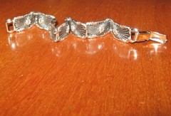 Vintage BB Sterling Bracelet Art Deco Style Panel Link Women’s Bracelet 7″ Long