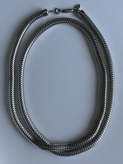 Vintage Vendôme Mesh Chain Silver Tone 36in Necklace 9mm wide 65.9g Statement