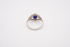 Vintage Sterling Silver 925 Faux Star Sapphire Ring Size 8