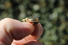 Antique 14k Yellow Gold Victorian Mourning Brooch, 3.17g (1.25″)