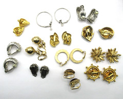 Lot of Twelve 12 Pair Vintage Clip On Earrings Avon Monet Napier Variety