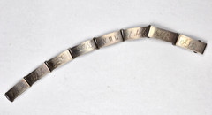 Vintage Sterling Silver Forget Me Not Sweetheart Bracelet Engraved by “Marathon”