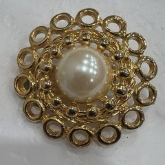 Vintage Classic Paolo Clip On Gold Tone Faux Pearl Earrings 2 Pair