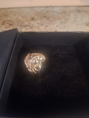 10K Solid Gold Lion Head Ring Size 13.5