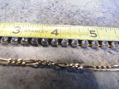 Vintage Lot of 4 Bracelets Gold/Silver/Diamond Tone 7″, 8″