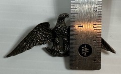 VINTAGE EAGLE METAL HAND CRAFTED BROOCH PIN BACK OUTSTRETCHED WINGS #2