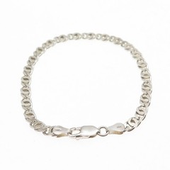925 Sterling Silver Vintage Italy Anchor Mariner Link Bracelet 7″