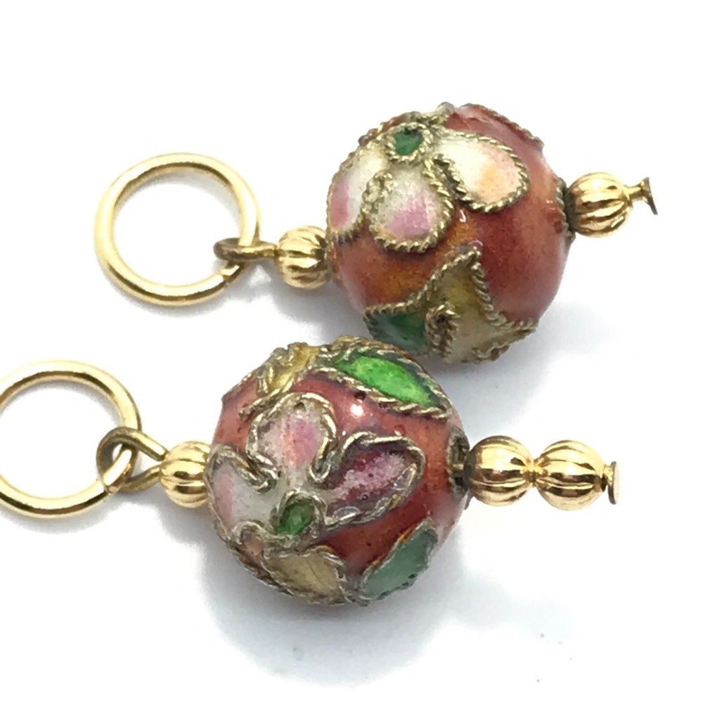 Vintage Interchangable Cloisonne Charms for Hoop Earrings *style choice