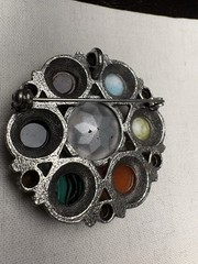 Vintage 1950s-1970s Multi-Stone Statement Brooch/Pendant 34g