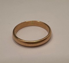 USSR Soviet Vintage Wedding Ring Yellow Gold 14K 2.27gr – Size 5.5 / 3.1mm width