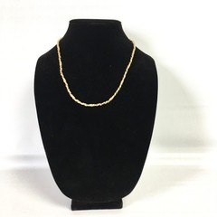 Napier Necklace Vintage Gold Tone Twisted Barrel Bead Chain Statement 20″