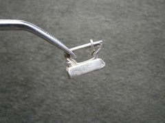 Small Old-Fashioned Clothes Iron Vtg Sterling Silver Bracelet Charm Pendant 1.8g