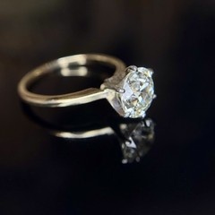 Antique Natural GIA 2.48 K VS2 Antique Old Mine Cut Diamond Engagement Ring