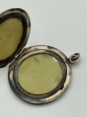 Antique Unger Brothers Unsigned Loves Dream Sterling Silver Locket Pendant