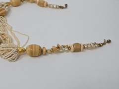 Vintage Lucille Gauthier Chunky Bib Necklace Multi Strand OOAK Boho 1970s 1980s