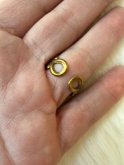 Art Glass Man in the Moon Face Adjustable Ring By Grandmother’s Buttons