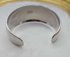 Monet Vintage Cuff Bracelet Modernist Silver Tone Simple Boho Chic Statement
