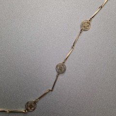 Vintage 1979 Avon Flowerlace Necklace Goltone, In Original Box