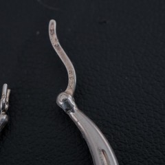 2.75g Jacmel Sterling Silver 925 Minimalist Hoop Earrings Leverback VTG 1.5in