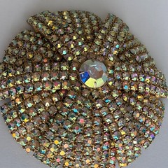 Vintage AB Crystal Brooch Pin Brooch