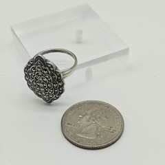 Vintage Uncas Mfg. Co. Sterling Silver 925 Marcasite Ring Sz 7 Art Deco