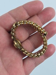 Antique Carmen Sweetheart Heart initial “P” gold filled? bracelet -one bad link
