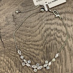 $75 Eliot Danori Bracelet Precious Metal Plating Cubic Zirconi 8” Length Adjust