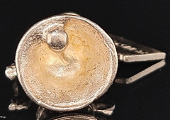 Nickel Silver PENNSYLVANIA CRACKED LIBERTY BELL Charm Pendant 3D Vintage