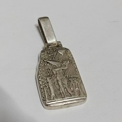 Vintage Egyptian Silver 800 Pendant Hieroglyphic Pharaoh Charm Antique style