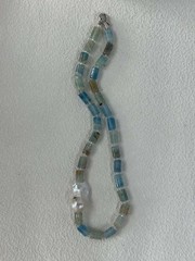 High-quality Baroque Pearls Turquois Stone Necklace Fine pearl necklace vintage