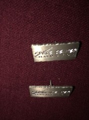 2 Adult Unisex Silver Space Center Houston Pins/Tie Tacs, Worn Once