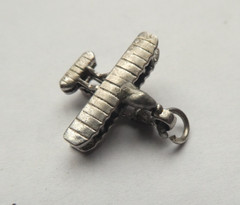 Vintage Sterling Silver Wright Brothers Flyer 1st Military Aircraft Charm