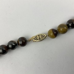 Vtg Genuine Jasper Hexagonal Pyramid Pendant Necklace Earring Set Earth Tones
