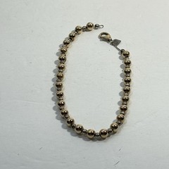 Vintage Signed OR 925 1/20 14K Bracelet Sterling Gold Filled Beads Chain 8″