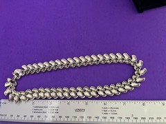 Vintage Heavy Chunky Chain Link Silvertone Choker Collar Necklace 16” SALE!
