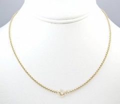 Glowing Vintage 16.5” Solid 9K Yellow Gold 2mm Belcher Chain Necklace 1990