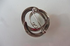 Beautiful, old brooch, 925 silver with 2 stones, Theodor Klotz Teka